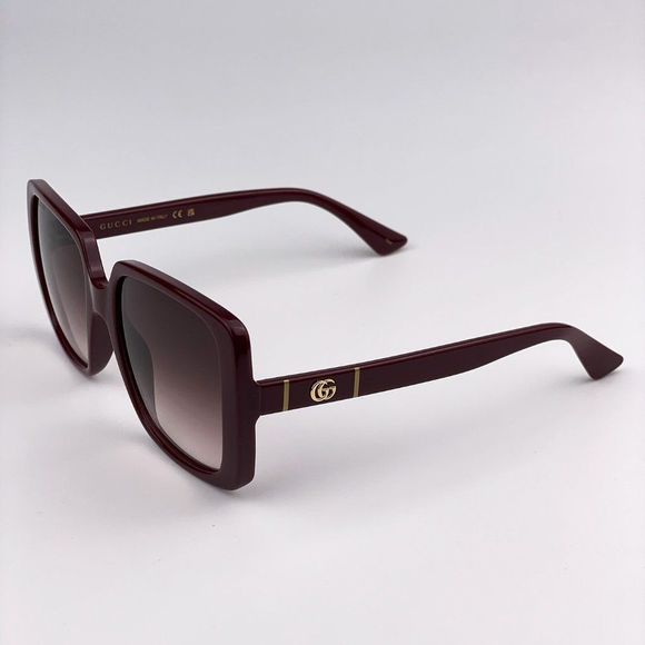GUCCI GG0632S 003 Sunglasses Burgundy Red Gradient Square Oversized Women - Picture 4 of 10
